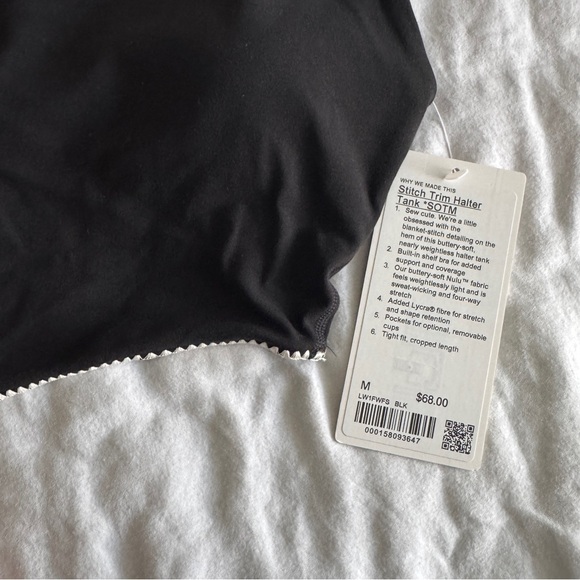 121 🆕🖤 Lululemon Stitch Trim Halter Tank SOTM - Black - Picture 12 of 15